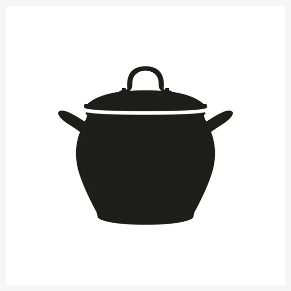 Icône de pot en simple icône de style monochrome sur fond blanc — Image vectorielle