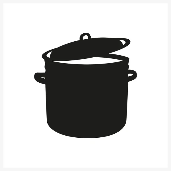Icono del pote en el icono de estilo monocromo simple sobre fondo blanco — Vector de stock