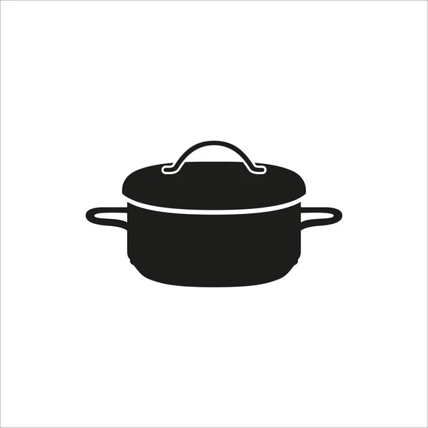 Pot icon in simple monochrome style icon on white background — Stock Vector