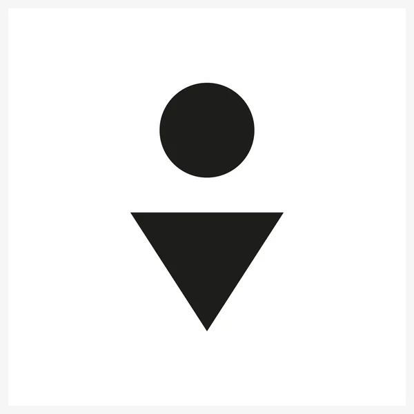 Icono de baño masculino en diseño negro simple — Vector de stock