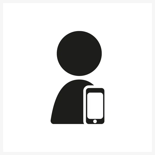 Operador de centro de llamadas avatar signo icono simple — Archivo Imágenes Vectoriales