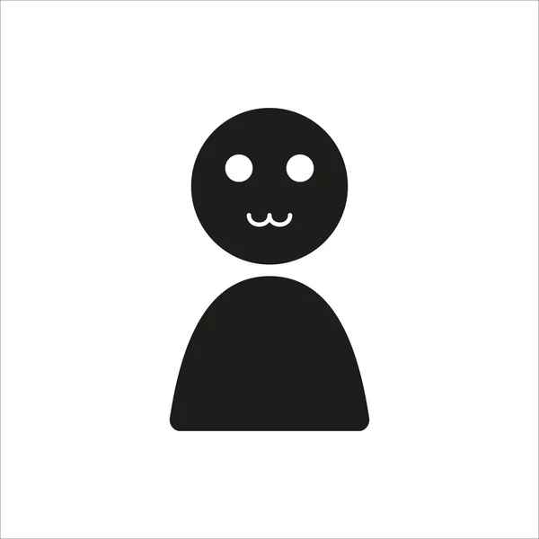 Emoción icono entusiasmo anime en diseño negro simple — Vector de stock