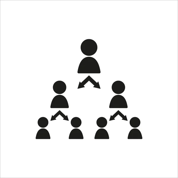 Icono de esquema de pirámide en diseño negro simple — Vector de stock