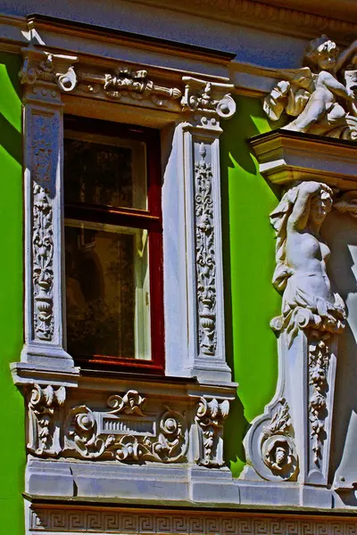 Old Building Caryatids Moscow Russia — Stock Photo, Image