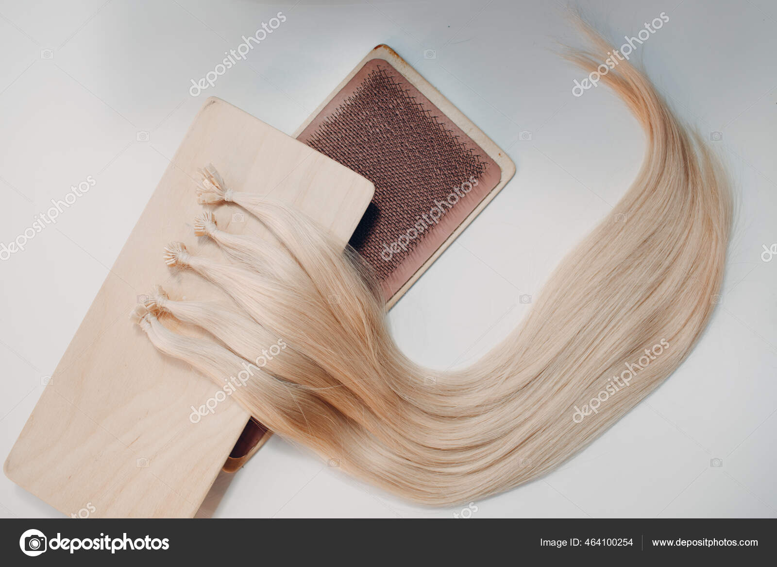 Micro Beads Nano Ring Human Hair Extensions on white background Stock Photo  by ©atercorv.gmail.com 464100254