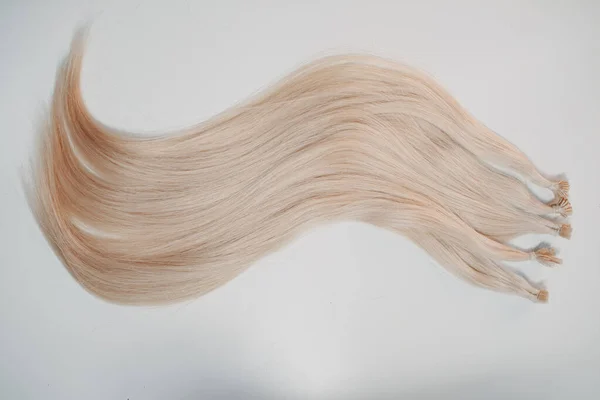 Micro Beads Nano Ring Human Hair Extensions —  Fotos de Stock