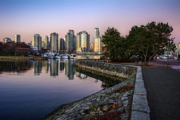 Vancouver downtown sunrise — Stockfoto