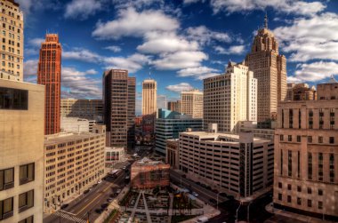 Kentsel şehir manzarası ile