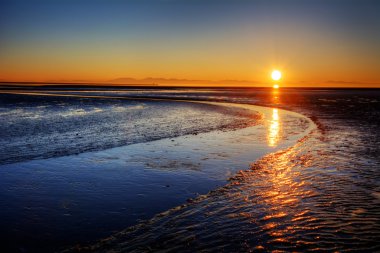 günbatımı okyanus plaj