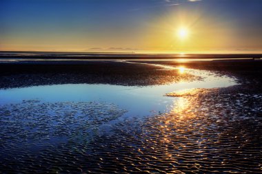 günbatımı okyanus plaj