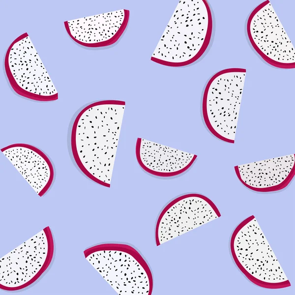 Пітахайя літній фруктовий візерунок — стоковий вектор