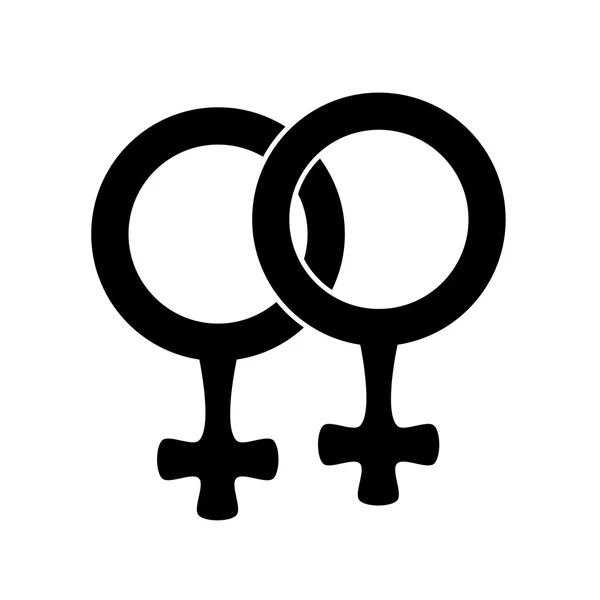 Жіночий значок лесбіянок — стоковий вектор