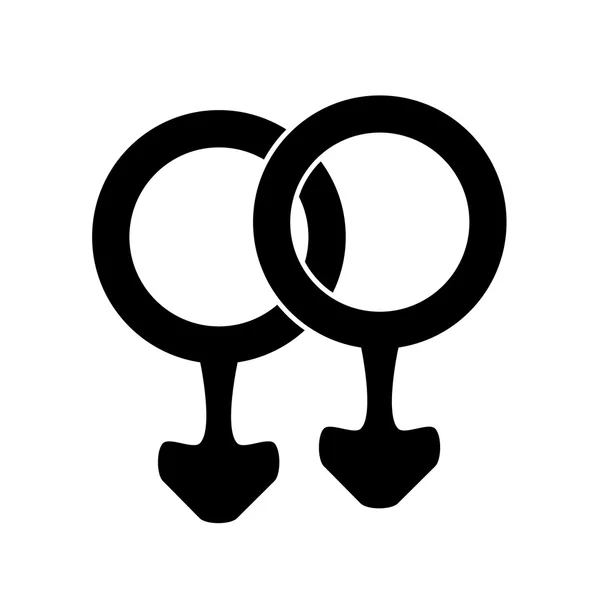 Male icon gay — Stock Vector