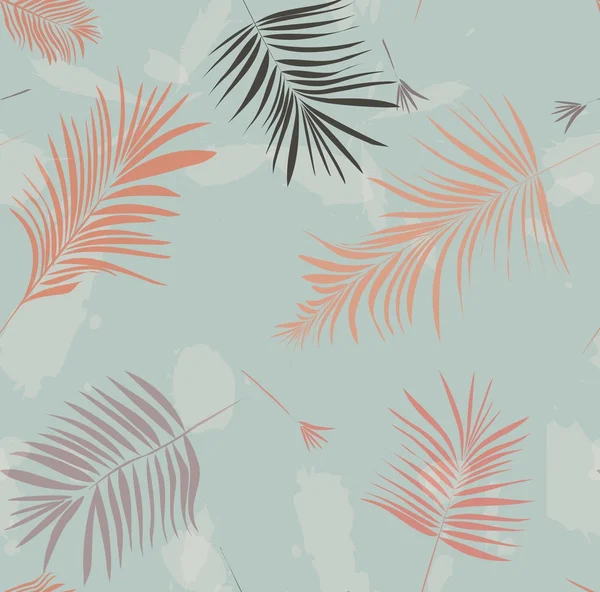 Imprimare frunze de palmier — Vector de stoc