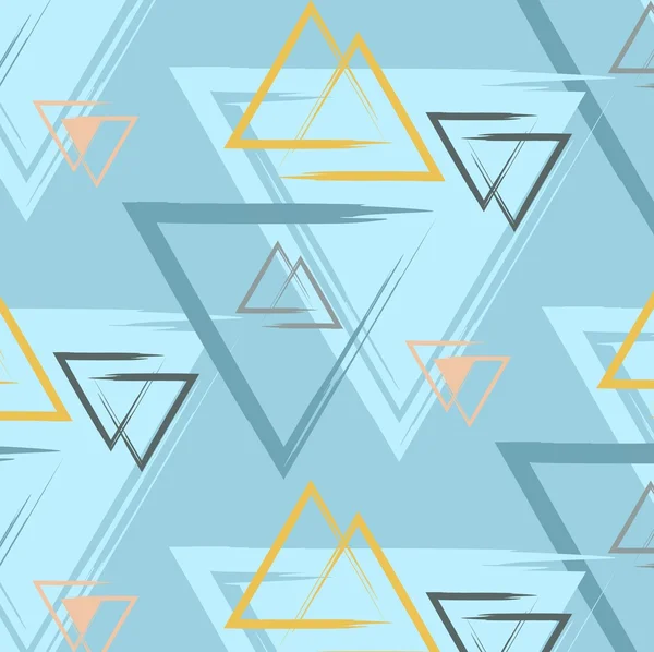 Tryck triangel blå — Stock vektor