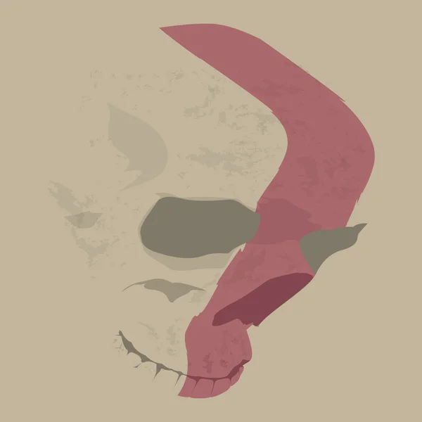Lidská lebka kostra kosti mrtvých — Stockový vektor
