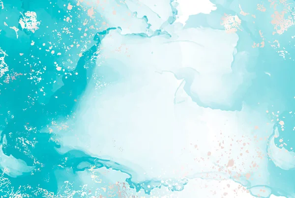 青いデジタルペーパーの背景。水の色のテクスチャ明るい空、フレーム、境界線、フライヤーベクトル — ストックベクタ