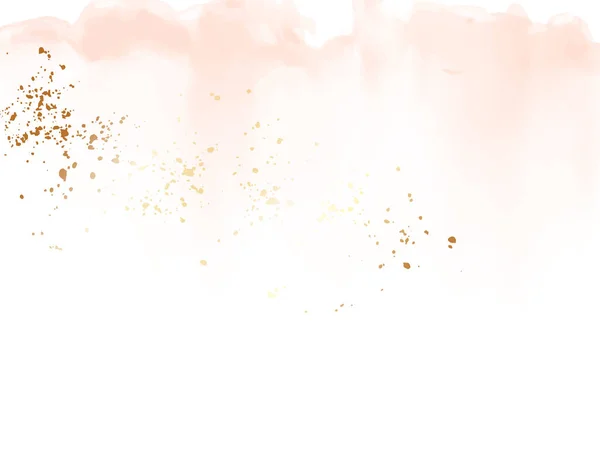 Pintura de cor rosa champanhe minimalista rosa, design de casamento fluxo líquido pastel, aquarela original. Tom da terra ilustração moderna, textura de lona — Fotografia de Stock