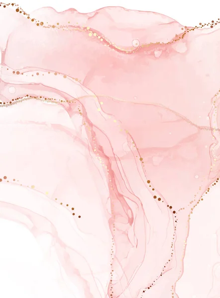 Rosa Abstrakt Bakgrund Bläck Form Guld Glitter Elegant Konsistens Med — Stock vektor