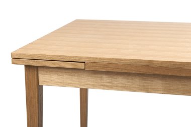 ahşap desk(table) izole beyaz.