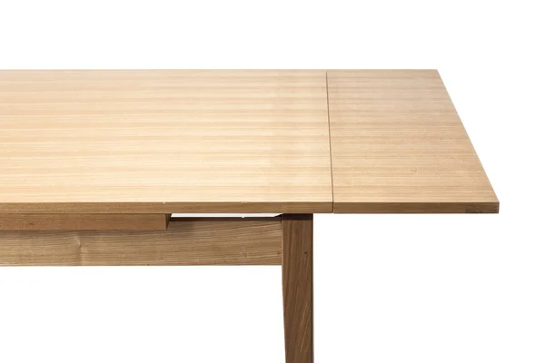 Bílé dřevo desk(table) izolované. — Stock fotografie