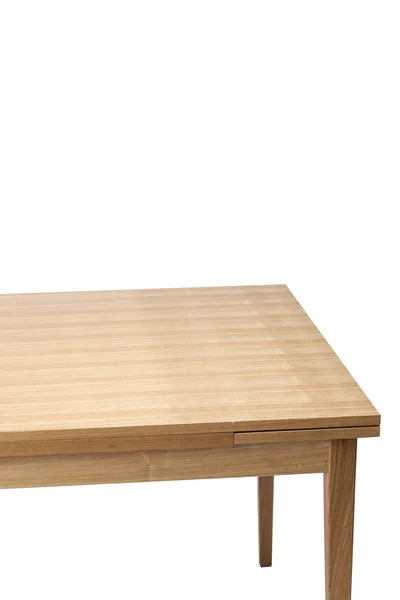 De houten desk(table) geïsoleerd wit. — Stockfoto