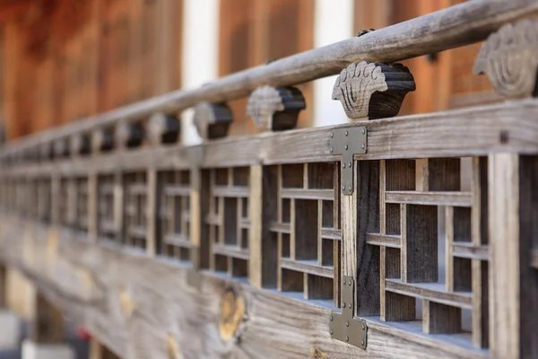 Casa de madera tradicional coreana 'HanOk' de cerca — Foto de Stock