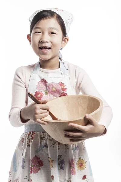 Ένα παιδί σε μια κουζίνα. — Φωτογραφία Αρχείου