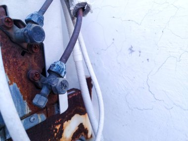 The side of the Air Conditioner for filling freon