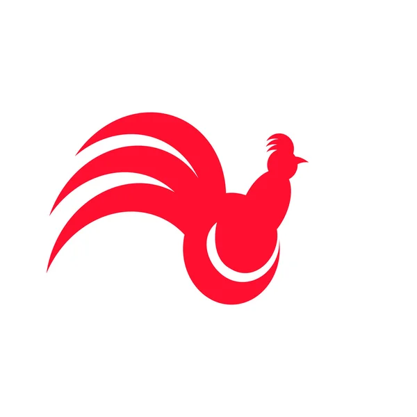 Gallo y polla. Diseño plano estilo vector ilustraciones conjunto de iconos y logotipos — Vector de stock