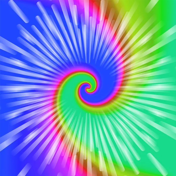 Ilustração vetorial espiral tie-dye realista — Vetor de Stock