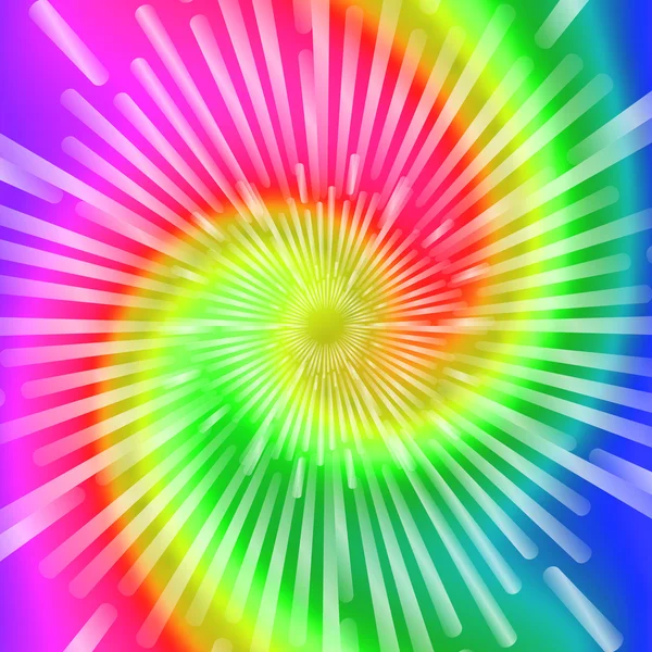 Tie Dye Colors. Hermosa espiral realista tie-dye vector ilustración — Archivo Imágenes Vectoriales