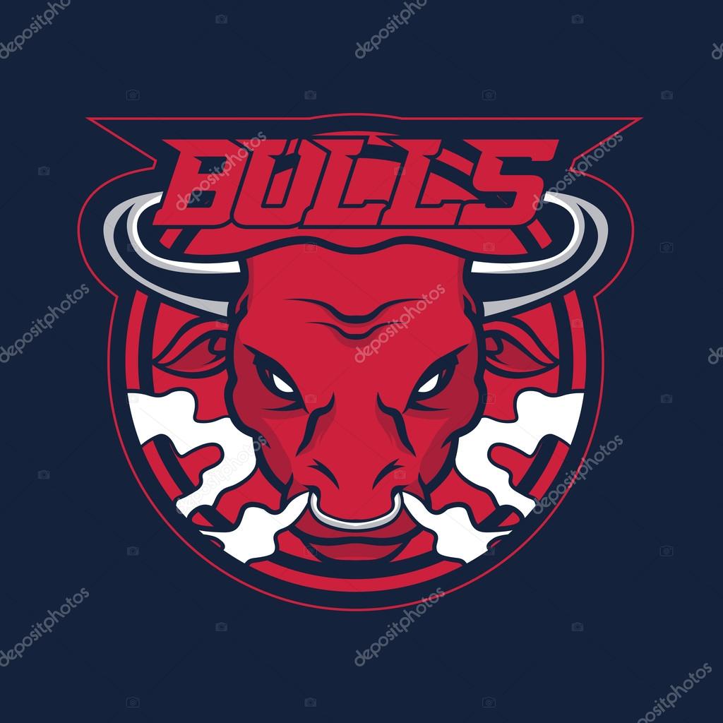 Bull mascot for sport teams. Symbol on a dark background. Stock Vector by  ©MightyRabittCrew 109742056, image size:1024x1024