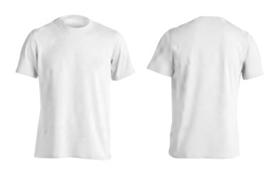 Beyaz erkekler hafif bir arka plan üzerinde izole T-shirt vektör çizim