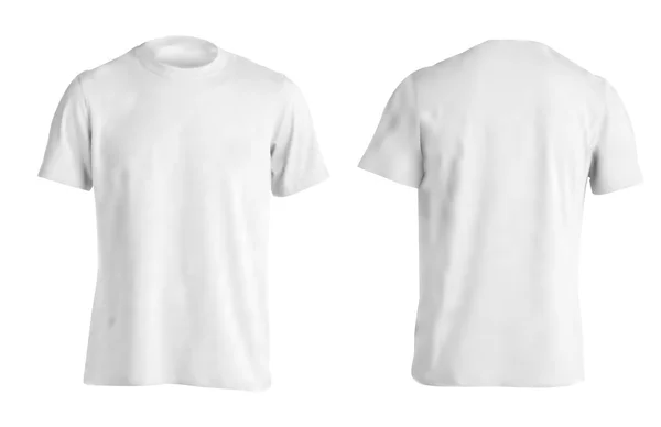 Beyaz erkekler hafif bir arka plan üzerinde izole T-shirt vektör çizim