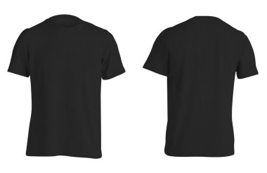 Siyah erkekler hafif bir arka plan üzerinde izole T-shirt vektör çizim