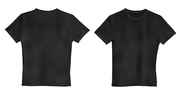 Illustration vectorielle de T-shirt homme noir isolé sur un fond clair — Image vectorielle