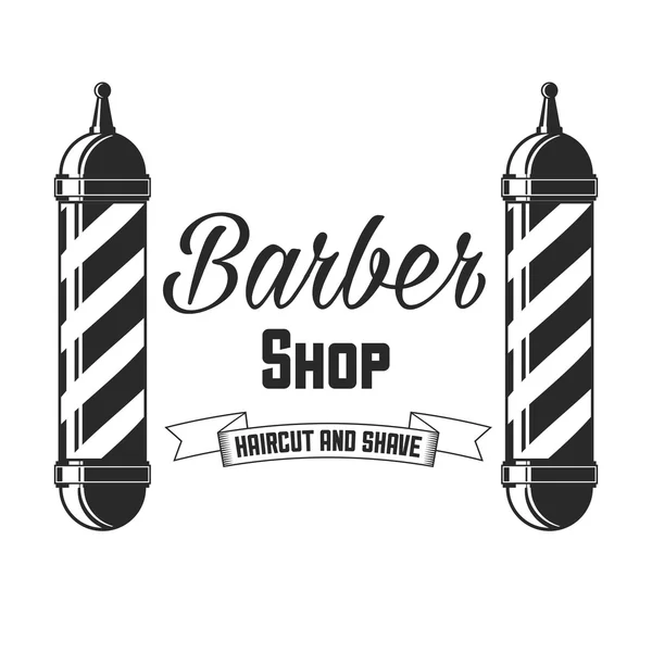 Cabeleireiro rótulos vetoriais em estilo vintage. Cabelo cortado beleza e barbearia. Logotipo vintage isolado no fundo branco . —  Vetores de Stock