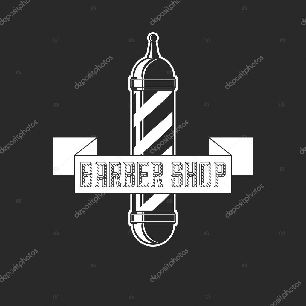 Hair salon vector labels in vintage style. Hair cut beauty and barber shop. Design elements isolated on white background.