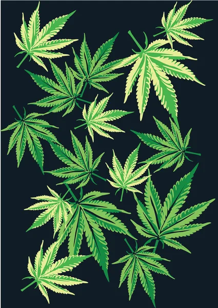 Cannabis Abstrak Pola Latar Belakang Pola Vektor Ilustrasi EPS10 - Stok Vektor