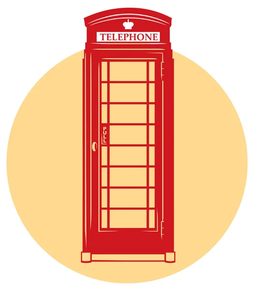 Vector London telephone booth — Stock Vector