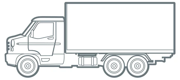 Camion contour vectoriel — Image vectorielle