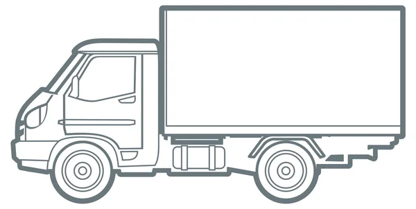 Vektorskizze LKW — Stockvektor