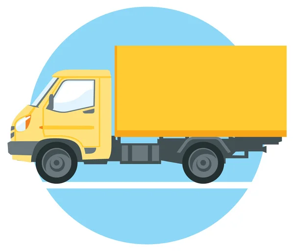 Camion jaune vectoriel — Image vectorielle