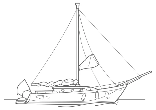 Aperçu voilier yachts — Image vectorielle