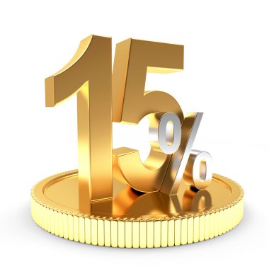 altın sikke üzerinde beyaz yüzde 15 indirim 