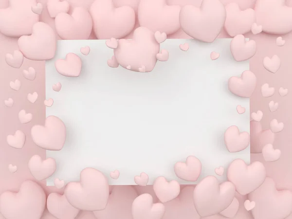 Черви Розовых Пастельных Тонах Рамка Белым Пространством Текста Иллюстрация — стоковое фото