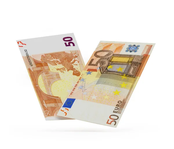 Банкноты Номиналом Евро Иллюстрация — стоковое фото