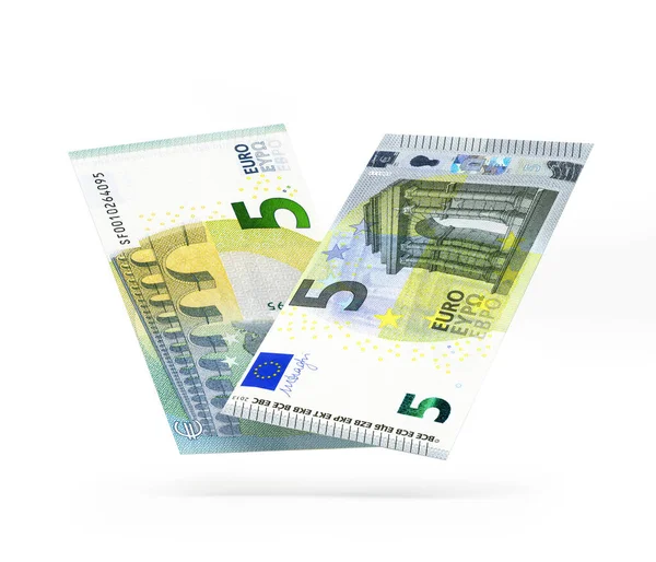 Eurobankbiljetten Een Witte Achtergrond Illustratie — Stockfoto