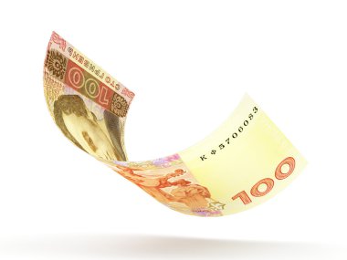 Beyaz üzerine Grivnası banknot